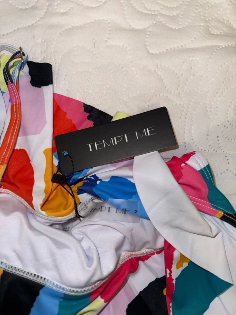 Tempt Me - Ruffle Multi-Color Swimsuit - Size Medium - Picture 4 of 5